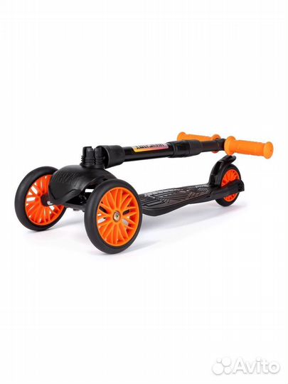 Самокат детский baby оранжевый/черный