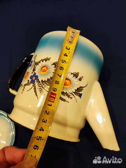 Чайник эмалированный СССР новый