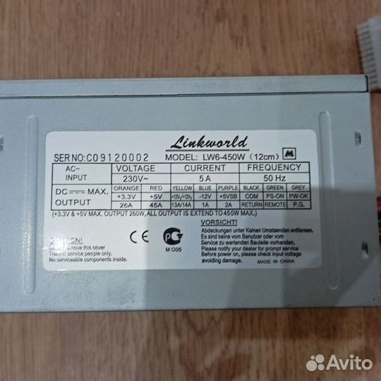 Блок питания для пк 450w