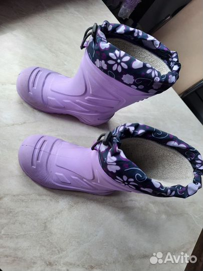 Резиновые сапоги котофей 29р.с тёплым чулком