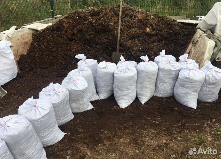 Перегной навоз в мешках