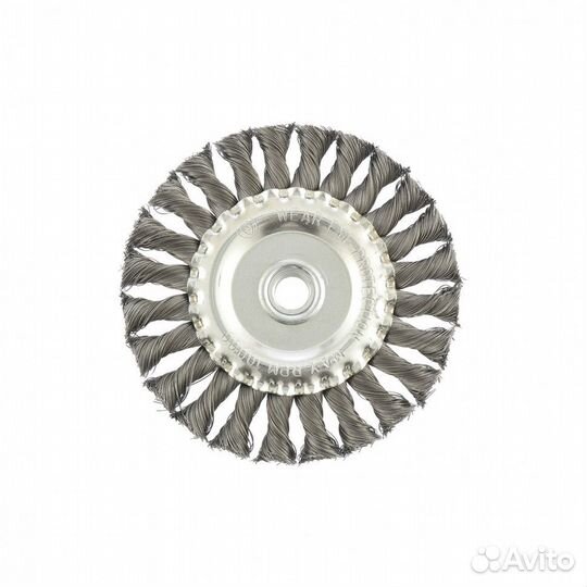 Щетка для ушм 125 мм, М14, плоская, крученая прово