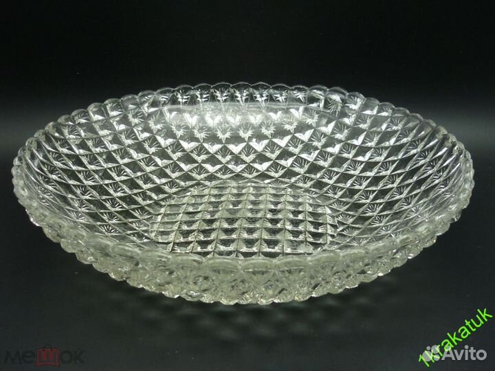 Блюдо, антикварное стекло 19 века, россия