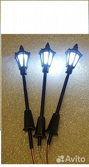 Уличный фонарь 65мм для макета масштаба 1:100