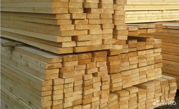 Доска обрезная 50x100x6000 сорт 1-2, сосна