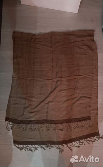 Платок шаль шарф коричневый