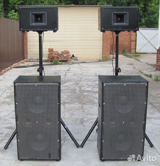 Колонки KF-Pro 2100W 4шт Рупоры Сабы 12