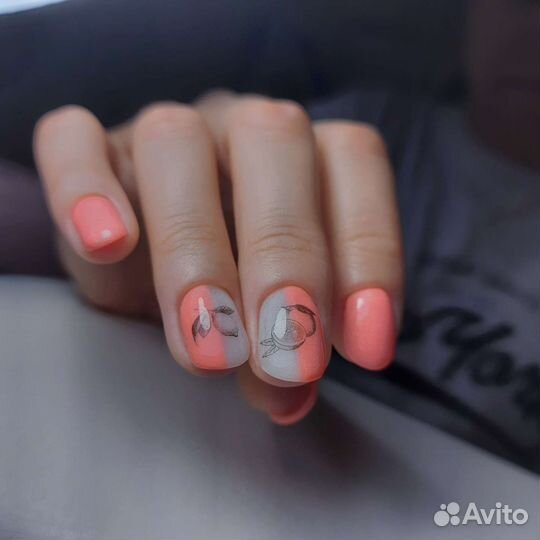 Маникюр с укреплением гелем и покрытием гель-лак