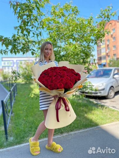 71 роза с доставкой
