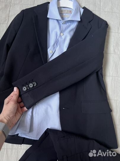 Костюм школьный zara 128 плюс рубашка
