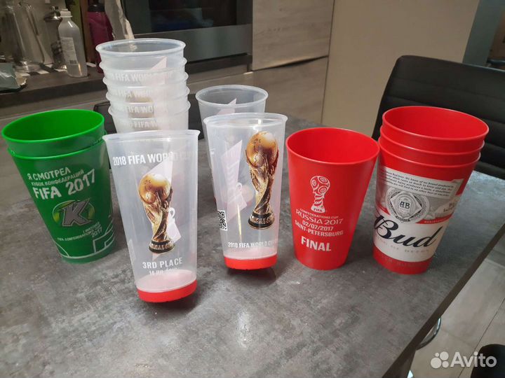 Стаканы Кубка Конфедераций и чм по футболу 2018