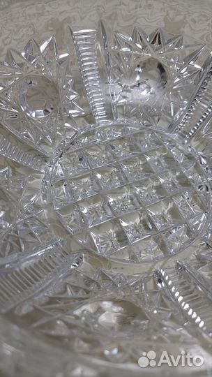 Ваза для фруктов хрусталь СССР