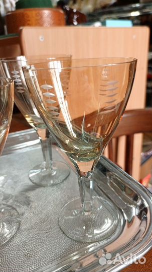 Фужеры цветной хрусталь