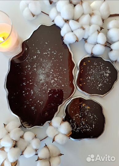 Сервировочный набор из эпоксидной смолы