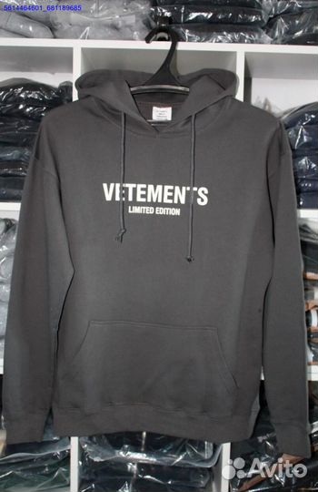 Vetements худи серого цвета (Арт.15577)