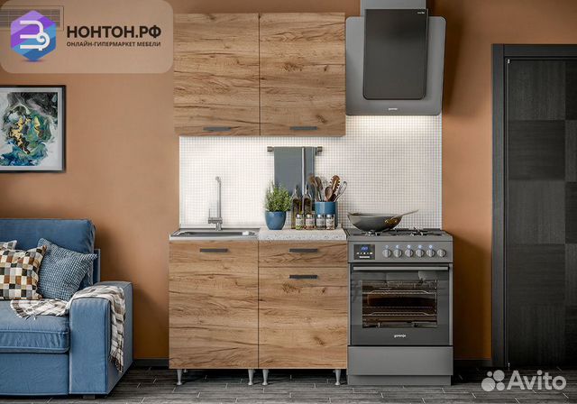 Кухня Рио 1.0 м дуб крафт