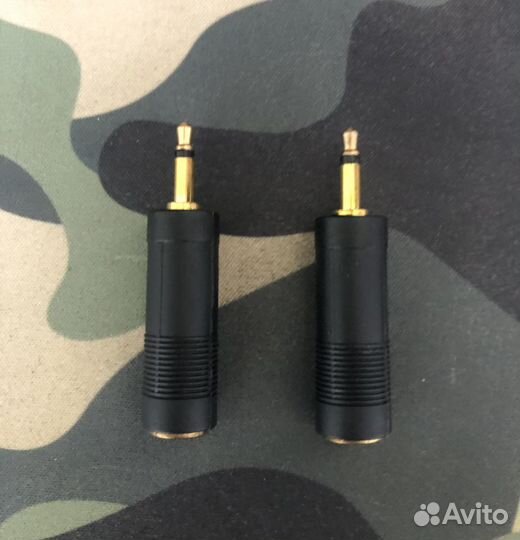 Переходник с 6.3 jack на 3.5 jack золотистый