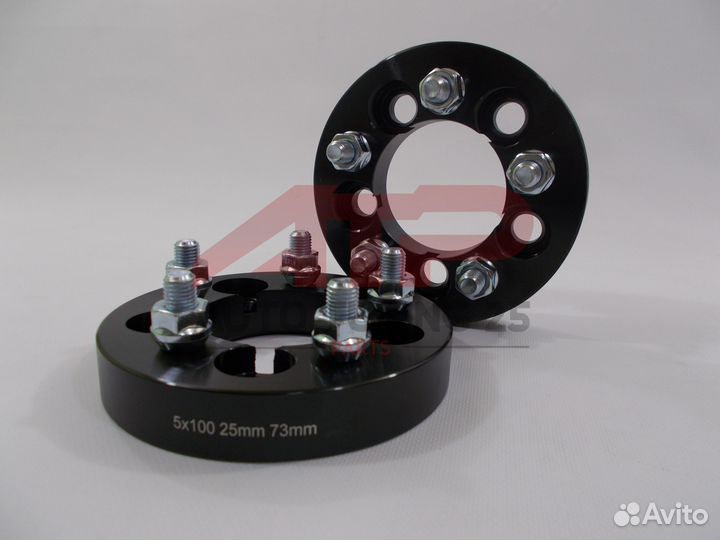 Проставки ступичные 25мм - 5x100 цо 73, M12x1.25