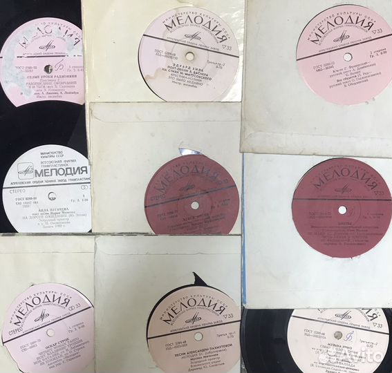 Пластинки миньоны винил и гибкие