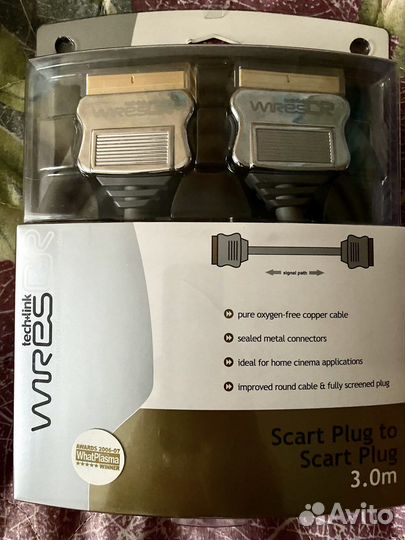 Кабель Techlink Scart Plug to Scart Plug