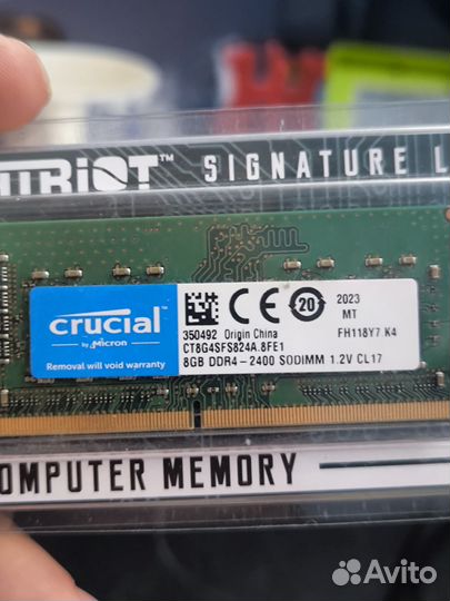 Память ноутбук 16gb sodimm 8gb x 2шт crucial