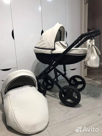 Коляска 2 в 1 эко кожа mirage верди