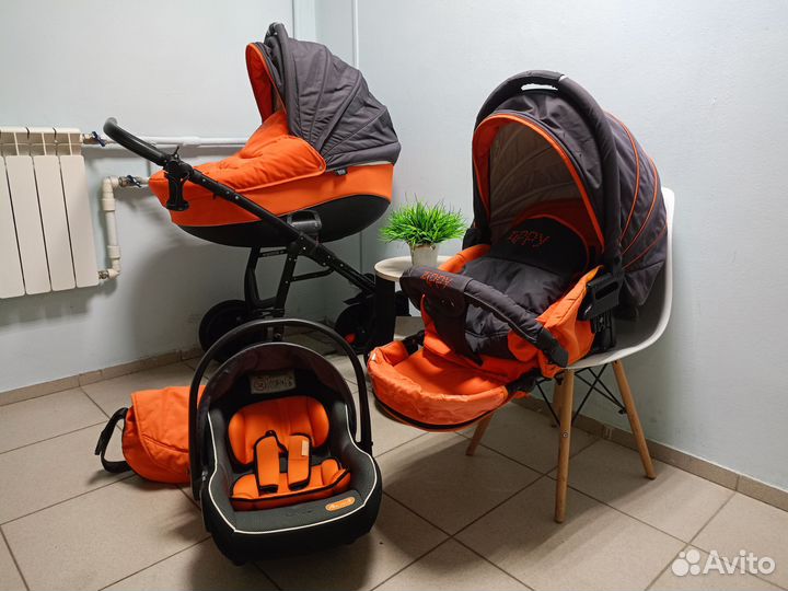 Коляска 3 в 1 tutus zippy