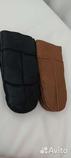 Мужские натуральные дублёные(овчина) варежки