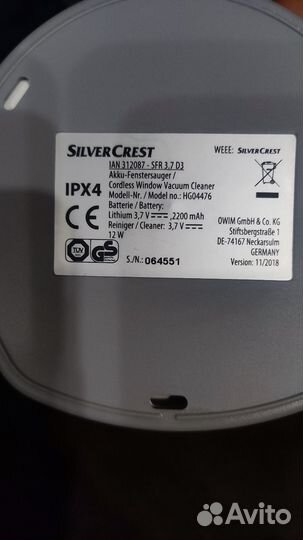 Беспроводная мойка окон silvercrest немецкая