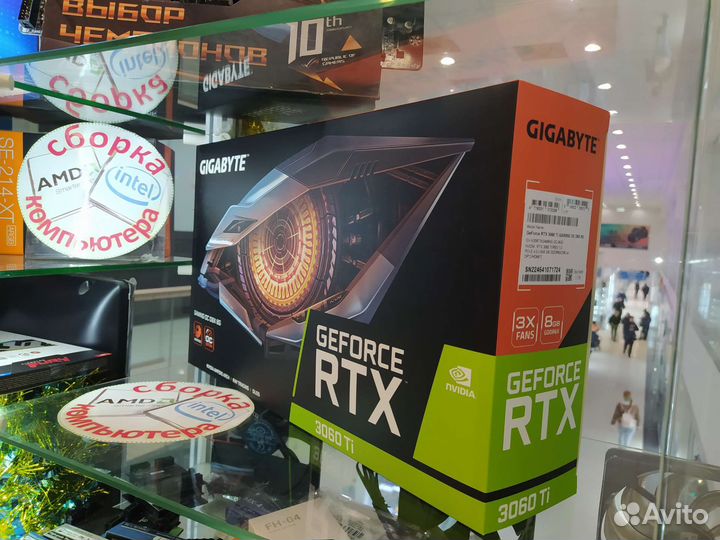 RTX 3060Ti 8Gb gDDR6+gDDR6x-Kfa2-Gigabyte-Palit