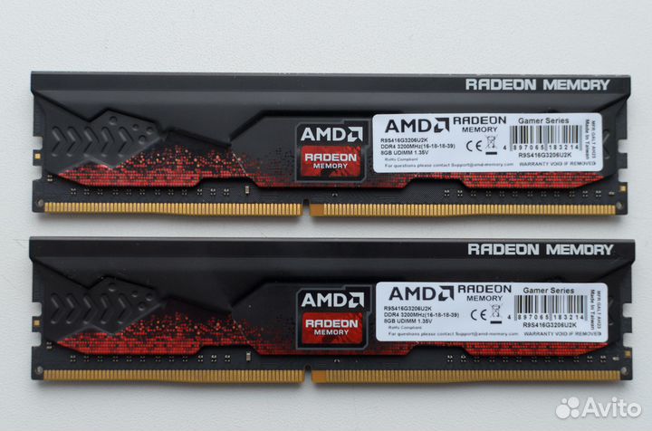 DDR4 16gb Amd Radeon 3200 MHz (16-18-18-39)