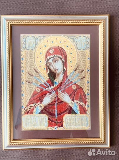 Икона Богородица - вышивка крестом