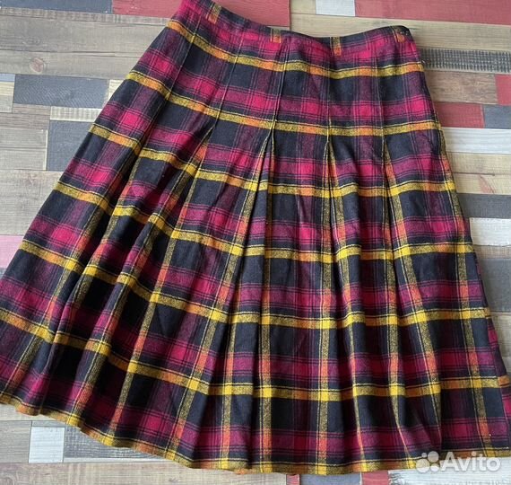 Юбка в складку винтаж шерсть