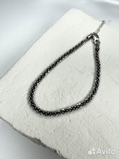 Серебряный женский браслет (размер 17)