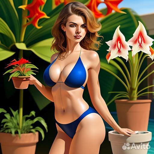 Цветок в горшке Амараллис (Гиппеаструм)