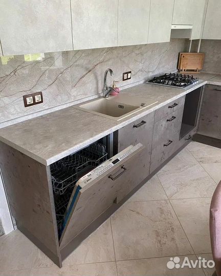 Кухонный гарнитур без ручек мок 0832846