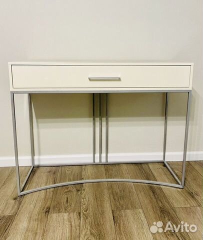 Консольный столик в стиле лофт «beige silver»