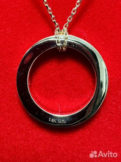 Крупный золотой кулон подвеска с бриллиантами