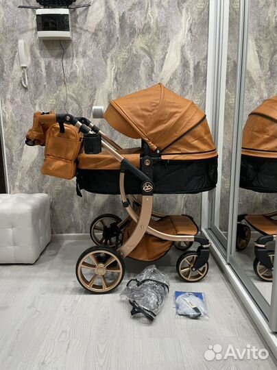 Коляска Новая 3 в 1 Экокожа (в заводской упаковке)