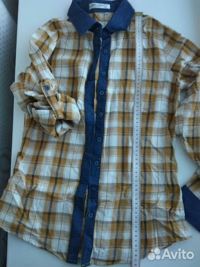 Рубашка в клетку женская S