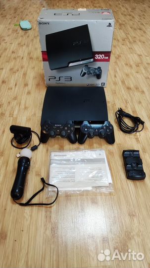 Sony ps3 slim 320Gb + 2 Геймпада