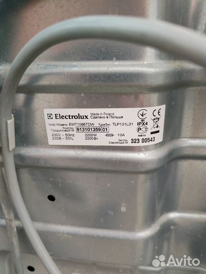 Стиральная машина electrolux ewt1066tdw
