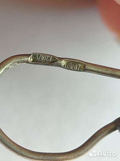 Серьги серебро 875 СССР