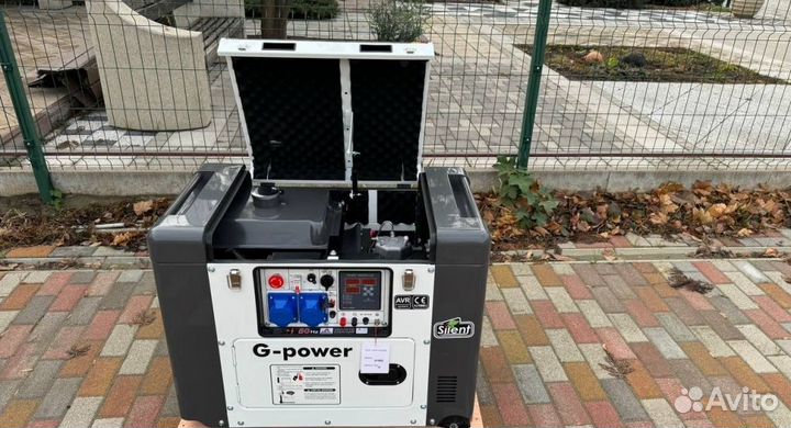 Дизельный генератор 10 kW G-power однофазный