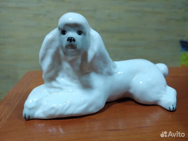 Статуэтка Пудель собака СССР фарфор лфз