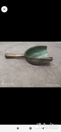 Антиквариат.Старинный кухонный савок для мука