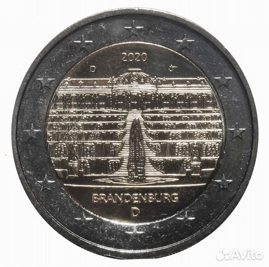 2 евро Германия - Дворец Сан-Суси в Потсдаме. (Дво