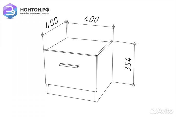 Тумба прикроватная правая Fresco белая / дубвотан