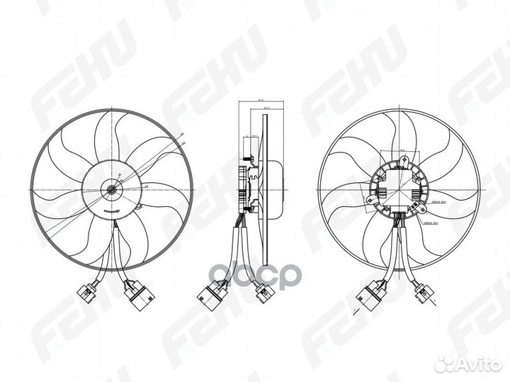 FFC1082 Электровентилятор охлаждения (без кожух