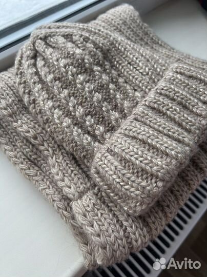Комплект вязанный шапка и шарф